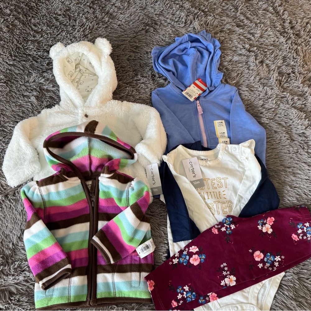 Baby Clothing Bundle with Hoodies and Onesie